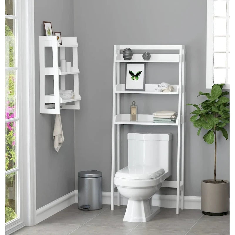 UTEX Organizer da bagno a 3 ripiani sopra il WC, salvaspazio da bagno, collezione salvaspazio