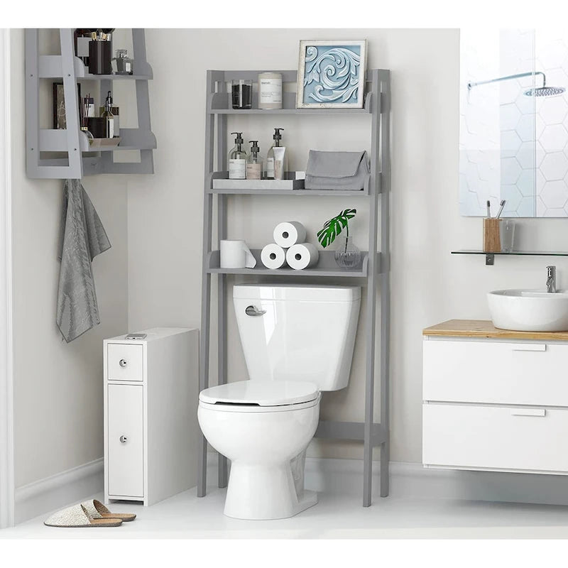 UTEX Organizer da bagno a 3 ripiani sopra il WC, salvaspazio da bagno, collezione salvaspazio