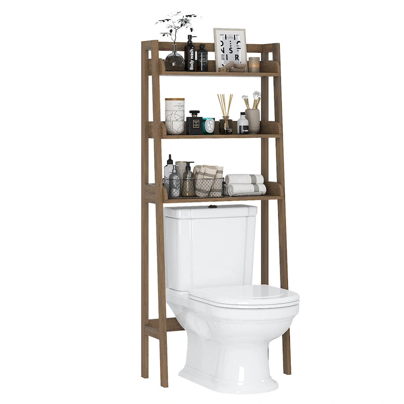 UTEX Organizer da bagno a 3 ripiani sopra il WC, salvaspazio da bagno, collezione salvaspazio