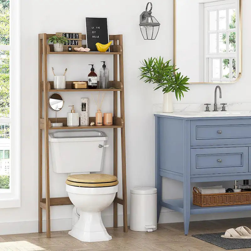 UTEX Organizer da bagno a 3 ripiani sopra il WC, salvaspazio da bagno, collezione salvaspazio