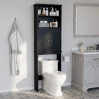 Futzca Mobiletto Pensile da Bagno Sopra il WC con Ante