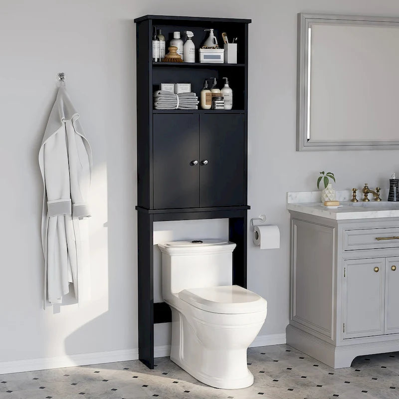 Futzca Mobiletto Pensile da Bagno Sopra il WC con Ante