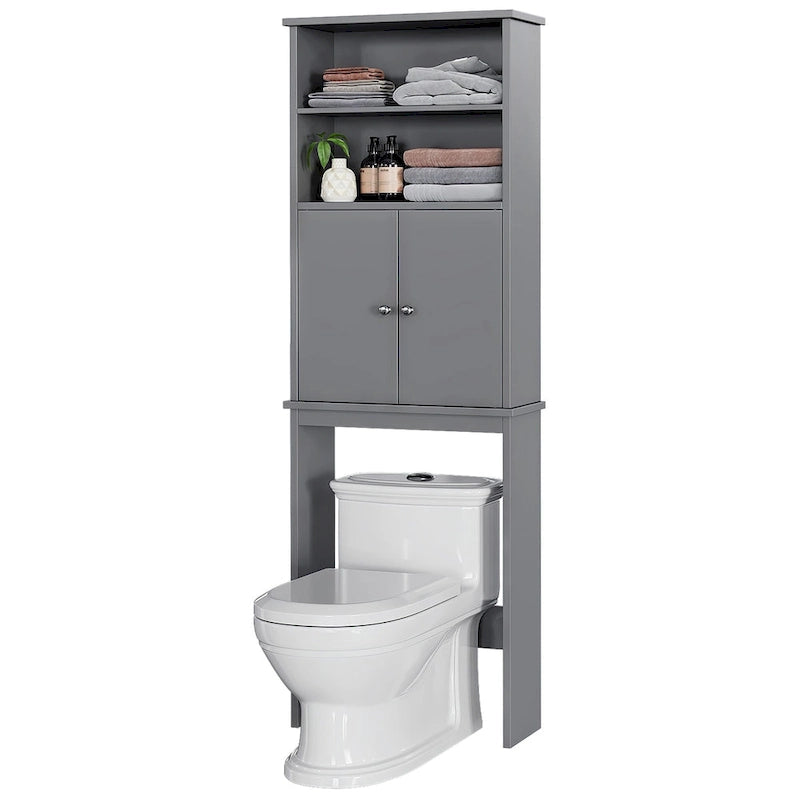 Futzca Mobiletto Pensile da Bagno Sopra il WC con Ante