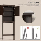 Meuble de rangement de salle de bain, Meuble de rangement WC, Étagère de salle de bain au-dessus des toilettes, Étagère WC gain de place