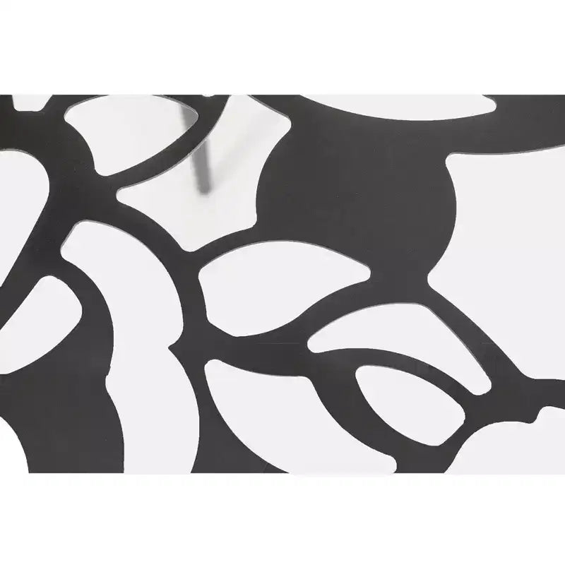 LeisureMod Devon Set da pranzo da esterno in alluminio a 3 pezzi con tavolo con piano in vetro temperato e 2 sedie impilabili con design floreale