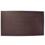 LeisureMod Mace Set da Pranzo Rettangolare da Esterno Mid-Century da 7 Pezzi con 4 Sedie Laterali e 2 Poltrone