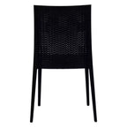 LeisureMod Mace Set da Pranzo Rettangolare da Esterno Mid-Century da 7 Pezzi con 4 Sedie Laterali e 2 Poltrone