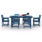 Set da pranzo da esterno Hyleory 7 pezzi, tavolo rettangolare da 170 cm con foro per ombrellone e 6 sedie