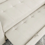 MH 78,5 Canapé-lit convertible réversible avec chaise longue de rangement et sac de rangement latéral pour petit salon