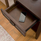 Leick Home 10507 Laurent Tavolino con un cassetto e ripiano, ciliegio cioccolato