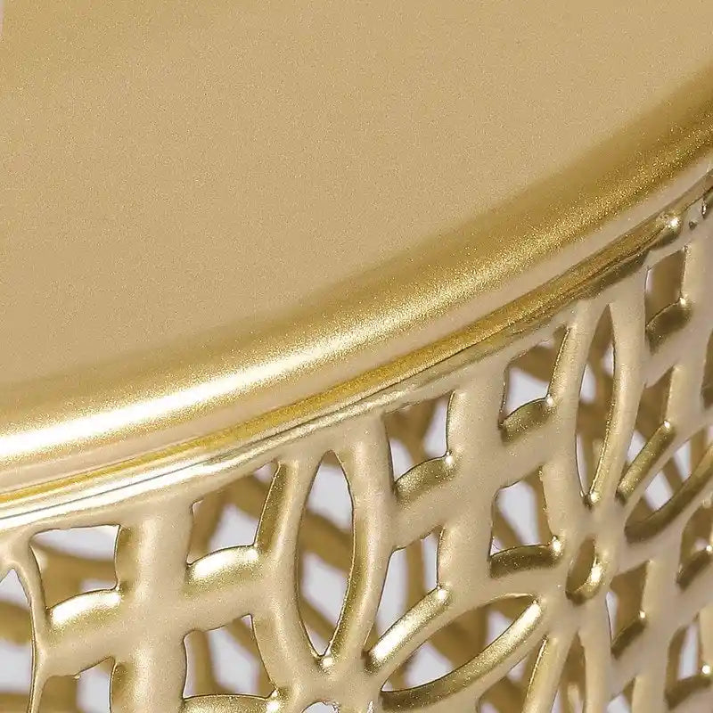 Adeco Metallo Set di 2 Tavolini Rotondi Comodini Tavolini da Salotto