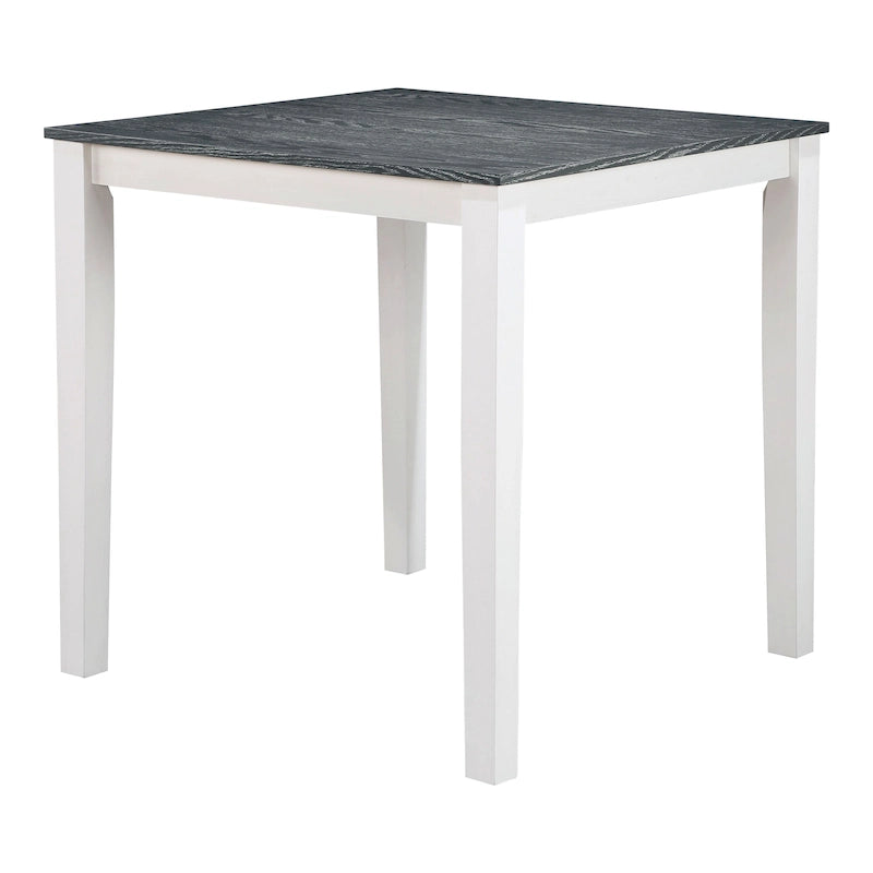 Set da 5 Pezzi Tavolo e Sedie Alti da Cucina Badia in Legno Bianco Transizionale di Furniture of America