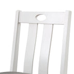 Set da 5 Pezzi Tavolo e Sedie Alti da Cucina Badia in Legno Bianco Transizionale di Furniture of America