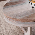Tavolino da caffè in finto marmo marrone contemporaneo Chadwick di SEI Furniture