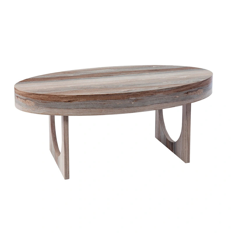 Tavolino da caffè in finto marmo marrone contemporaneo Chadwick di SEI Furniture