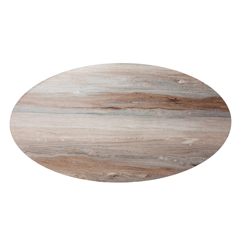 Tavolino da caffè in finto marmo marrone contemporaneo Chadwick di SEI Furniture