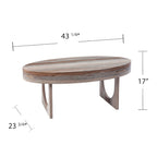 Tavolino da caffè in finto marmo marrone contemporaneo Chadwick di SEI Furniture