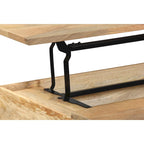 Tavolino da caffè rettangolare Audrey in legno di mango da 45 pollici con piano sollevabile - Legno e metallo, marrone naturale e nero