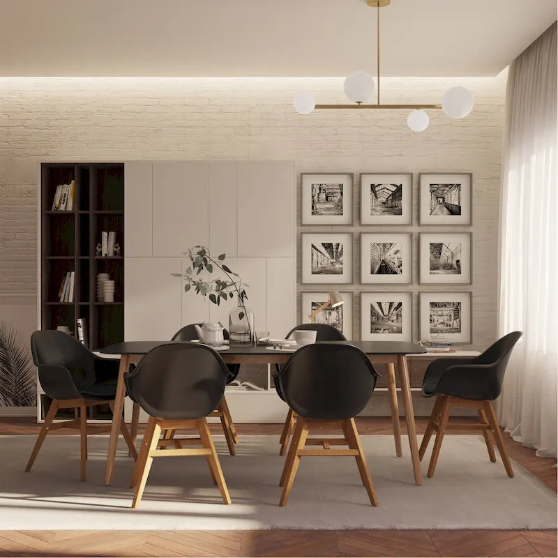 Ensemble de salle à manger intérieur 7 pièces en bois certifié FSC Midtown Concept