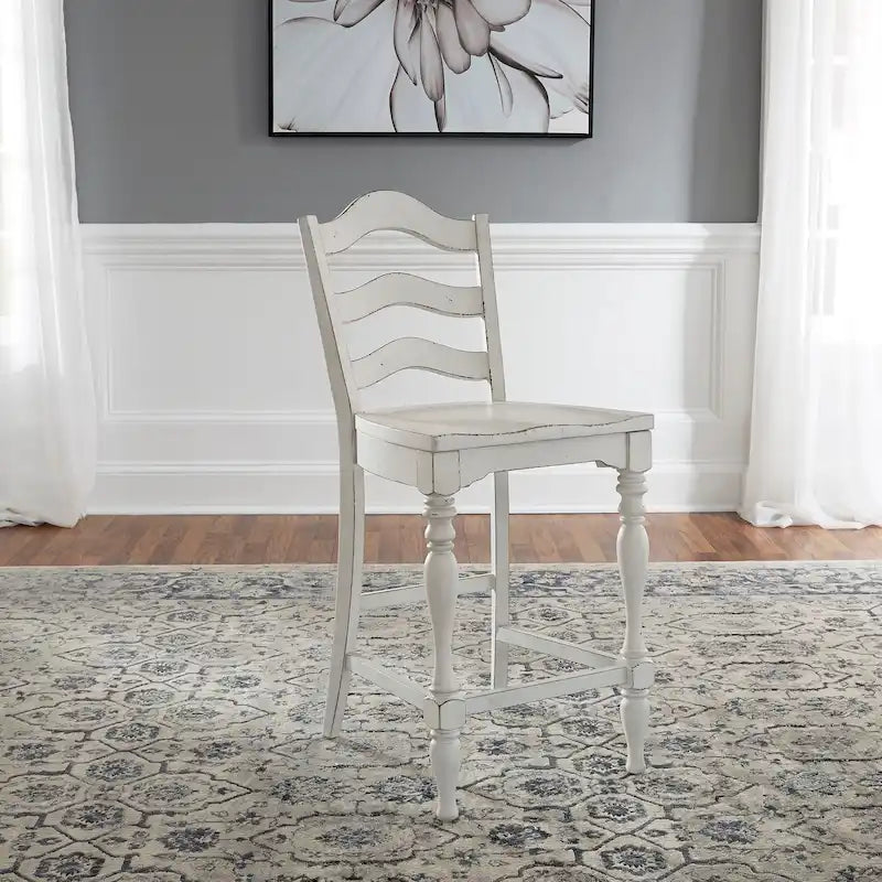 Set da 5 tavoli da riunione Magnolia Manor Antico Bianco Effetto Legno Invecchiato