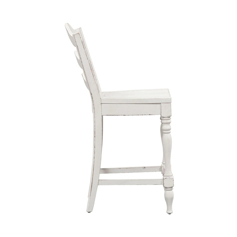 Set da 5 tavoli da riunione Magnolia Manor Antico Bianco Effetto Legno Invecchiato