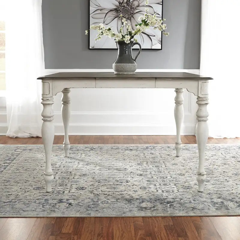 Set da 5 tavoli da riunione Magnolia Manor Antico Bianco Effetto Legno Invecchiato