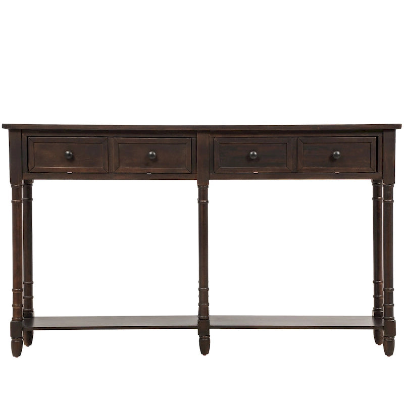 Tavolino consolle con 2 cassetti e ripiano inferiore Copper Grove Barregarrow