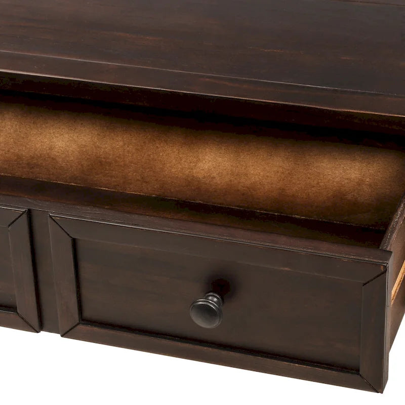 Tavolino consolle con 2 cassetti e ripiano inferiore Copper Grove Barregarrow