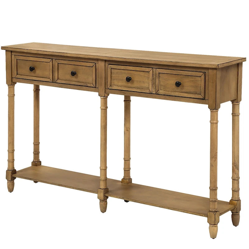Tavolino consolle con 2 cassetti e ripiano inferiore Copper Grove Barregarrow