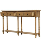 Tavolino consolle con 2 cassetti e ripiano inferiore Copper Grove Barregarrow