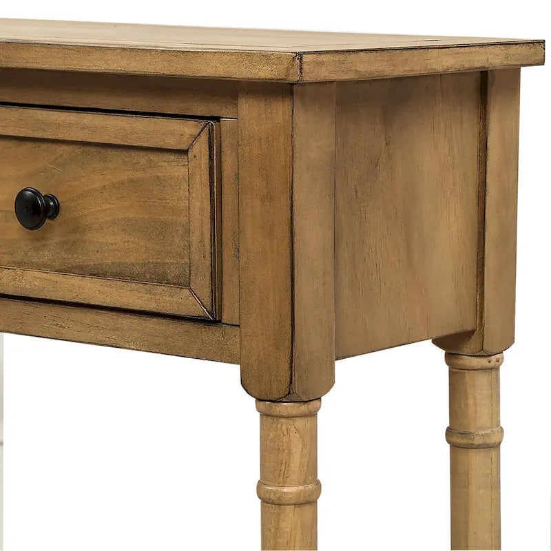 Tavolino consolle con 2 cassetti e ripiano inferiore Copper Grove Barregarrow