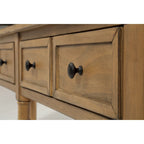 Tavolino consolle con 2 cassetti e ripiano inferiore Copper Grove Barregarrow