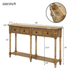 Tavolino consolle con 2 cassetti e ripiano inferiore Copper Grove Barregarrow