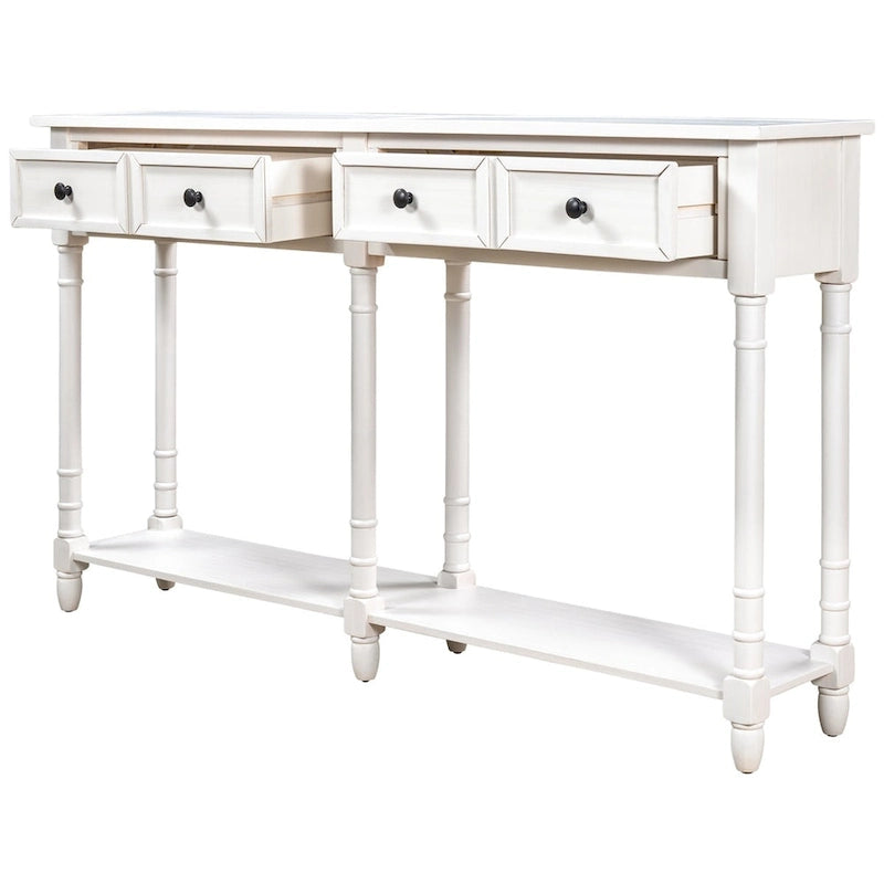 Tavolino consolle con 2 cassetti e ripiano inferiore Copper Grove Barregarrow