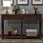 Tavolino consolle con 2 cassetti e ripiano inferiore Copper Grove Barregarrow
