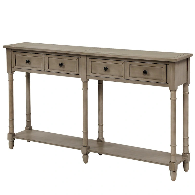 Tavolino consolle con 2 cassetti e ripiano inferiore Copper Grove Barregarrow