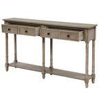 Tavolino consolle con 2 cassetti e ripiano inferiore Copper Grove Barregarrow