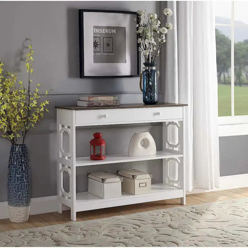 Table console avec tiroir et étagères Omega de Convenience Concepts