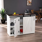 SEI Furniture Livendale, isola da cucina bianca con contenitore