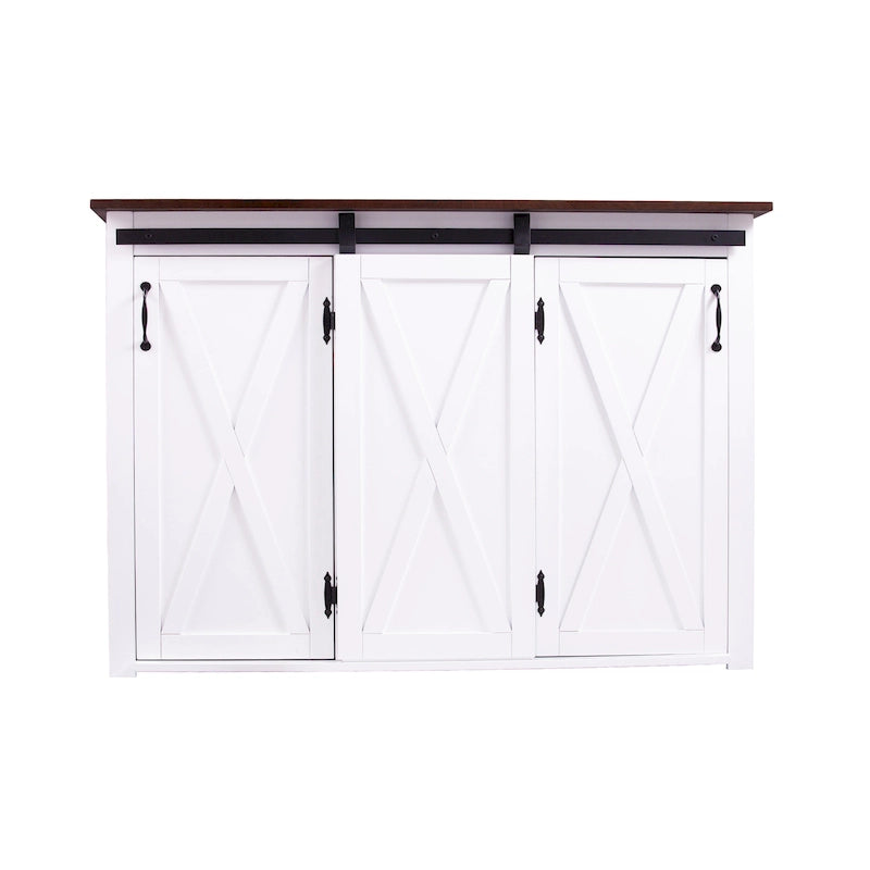SEI Furniture Livendale, isola da cucina bianca con contenitore