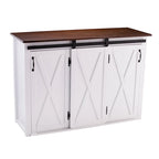 SEI Furniture Livendale, isola da cucina bianca con contenitore