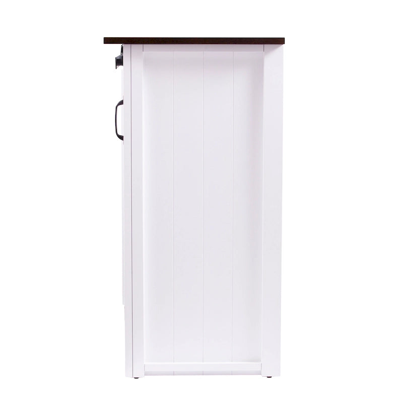 SEI Furniture Livendale, isola da cucina bianca con contenitore