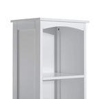 HOMCOM Armadietto da Bagno Salvaspazio Verticale 170cm, Colonna Bagno Alta con 3 Ripiani a Scomparti, Mobile Salvaspazio Stretto, Bianco