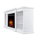 Mobile TV con caminetto elettrico Eliot 81 Grand in bianco di Real Flame