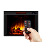 Mobile TV con caminetto elettrico Eliot 81 Grand in bianco di Real Flame