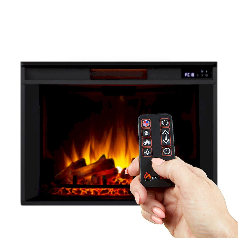 Mobile TV con caminetto elettrico Eliot 81 Grand in bianco di Real Flame