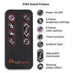 Mobile TV con caminetto elettrico Eliot 81 Grand in bianco di Real Flame