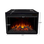 Mobile TV con caminetto elettrico Eliot 81 Grand in bianco di Real Flame