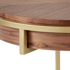 Tavolino rotondo Cooke con base in metallo di iNSPIRE Q Modern