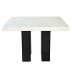 Tavolo da pranzo Steve Silver Mhlanga 137 cm quadrato altezza standard - bianco